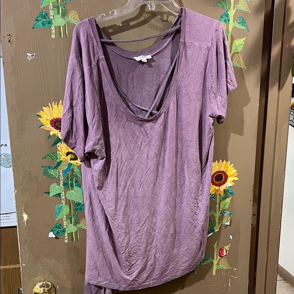 Umgee Mauve Short Sleeve Top